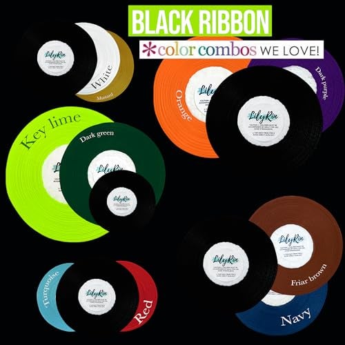 LilyRin Black Ribbon 1/4 Inches 36 Yards Satin Roll Perfect for Scrapbooking, Art, Halloween, Wreath, Corset, Floral, Packing Birthday, Wrapping Christmas Projects Dark - Image 5