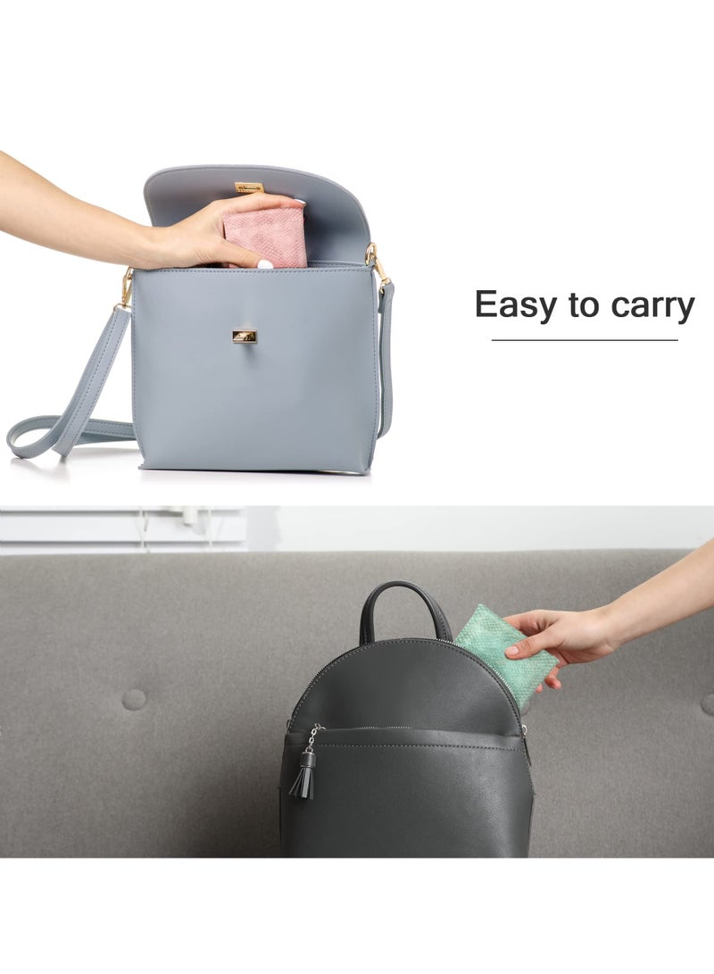 SOLARAE 3 Pack Soft Glasses Case, Portable Soft PU Sunglasses Bag Pouch Waterproof, Leather Sunglasses Pouch Anti-Scratch Eyeglasses Case Spectacles Bag for Women Men - Image 5