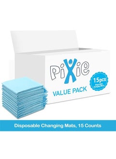 Pixie Disposable Changing Mats, 15 Counts, Soft Waterproof Mat, Portable Leak Proof Changing Mat, New Mom Leak-Proof Under pad, Mattress Table Protector Pad  - Image 2