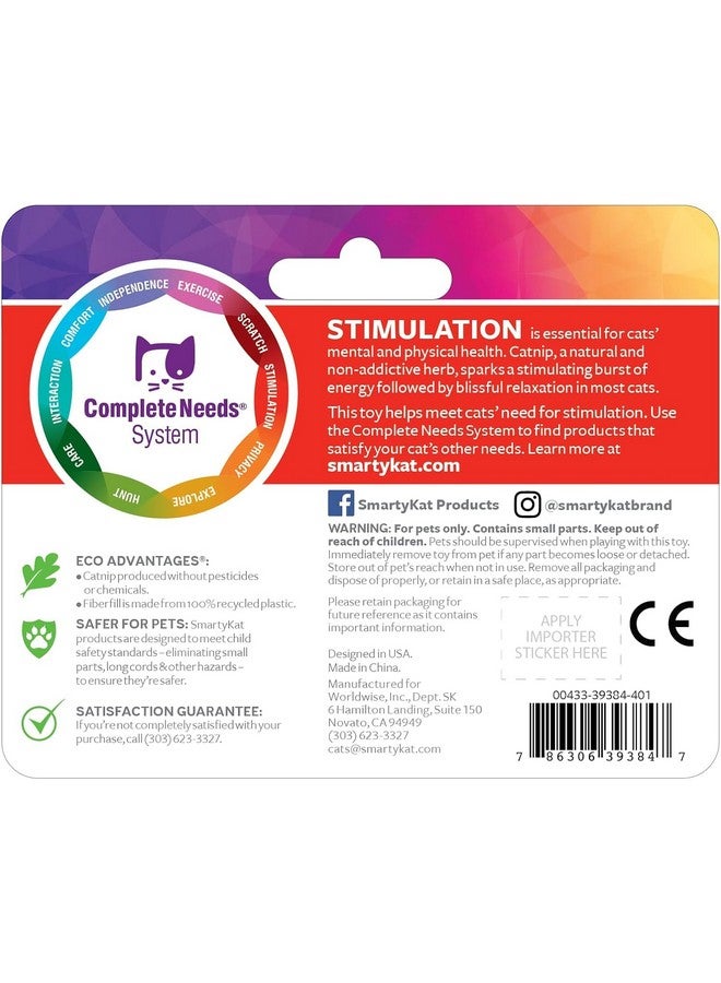 مجموعة ألعاب القطط Skitter Critters الرائعة للترفيه والتمارين الرياضية للقطط، عزز متعة لعب قطتك مع الألعاب التي تحتوي على عشبة النعناع البري (عبوة من 3 قطع) - Image 4