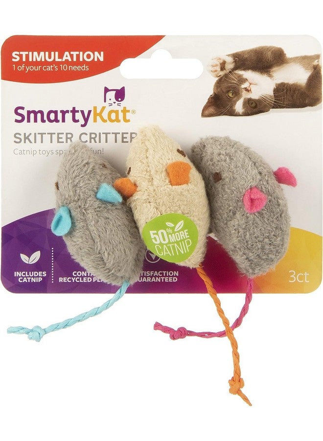 مجموعة ألعاب القطط Skitter Critters الرائعة للترفيه والتمارين الرياضية للقطط، عزز متعة لعب قطتك مع الألعاب التي تحتوي على عشبة النعناع البري (عبوة من 3 قطع) - Image 5