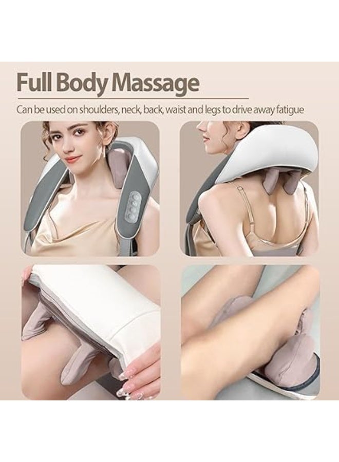 6D Electric Rechargeable Neck and Shoulder Massager – Deep Tissue Cervical Relief Machine – Shiatsu Kneading & Heat Therapy for Back and Shoulders – Premium Relaxation for Men and Women. - Image 3