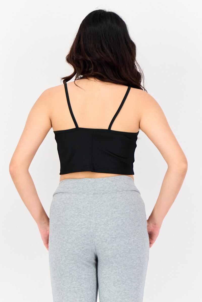 Reebok Women Sportswear Fit Sleeveless Training Cropped Top, Black - Image 3