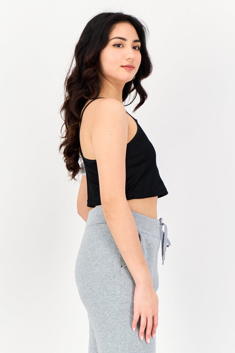 Reebok Women Sportswear Fit Sleeveless Training Cropped Top, Black - Image 4