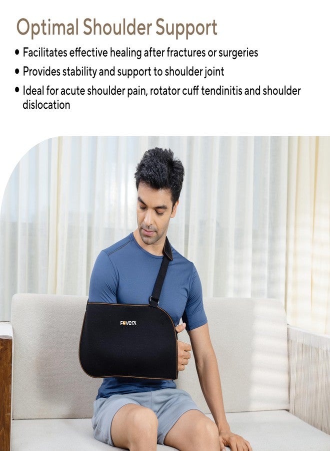 FOVERA Arm Pouch Sling (Baggy), Shoulder Support for Fracture, Immobilization, Prevents Shoulder Dislocation, Skin Friendly & Breathable Material (Size - XXL) - Image 5