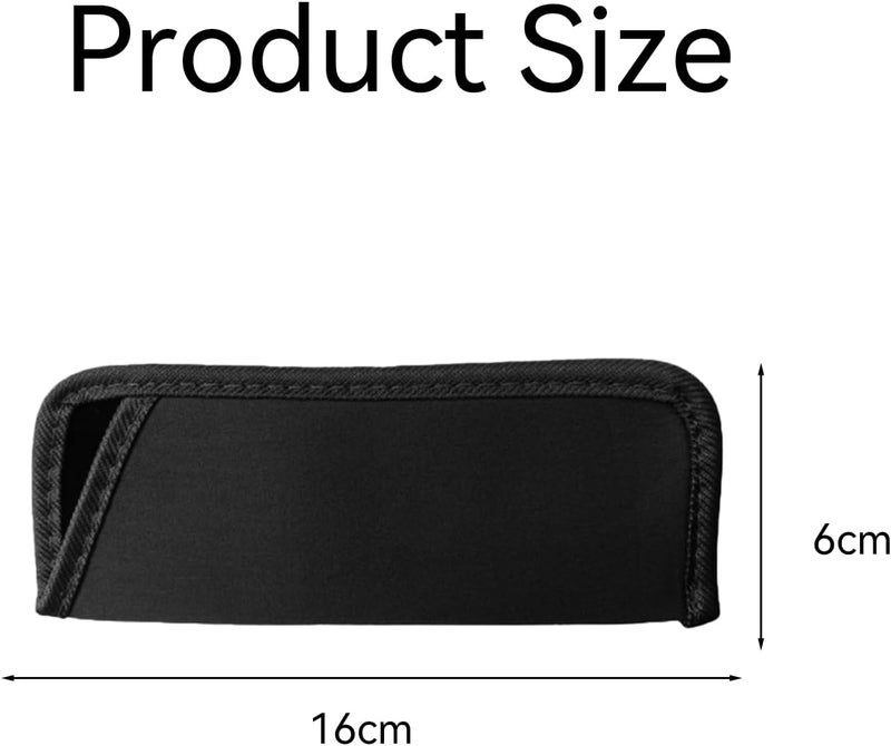 strrng 4 Pcs Slip in Eyeglasses Cases, Black Soft Glasses Cases, Slim Reading Glasses Pouch, Mature Sunglasses Case, Fabric Glass Pouch, for Reading, Travel, Storage, for Men & Women(Black) - Image 2