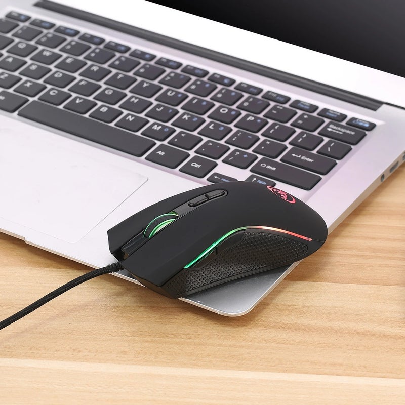 Y&D Wired Gaming Mouse, 7 Button 3200 DPI LED Optical USB Computer Game Mice for PC Gamers - Image 5