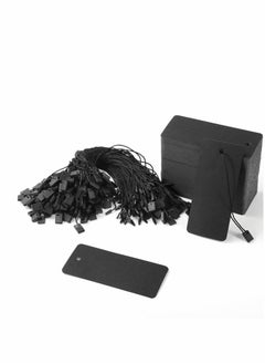 Hang Tag String, 200 Pcs Black Gift Tags with String Large Price Tags with Black Hang Tag String Kraft Paper Gift Tags Product Tags for Price Tags, Clothes, Gift Bags, Easy and Fast to Attach