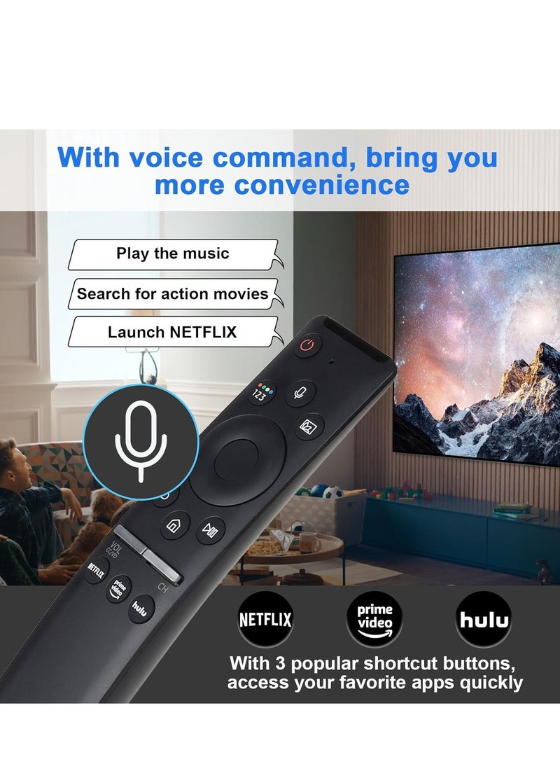 ELTRAZONE New Voice Remote Control BN59-01312A Compatible with Samsung 4K LCD LED QLED UHD Smart TVs, Samsung Series 6, 7, 8, 9 with Netflix and Prime Video Buttons, Supports Voice Function – Includes Battery" - Image 4