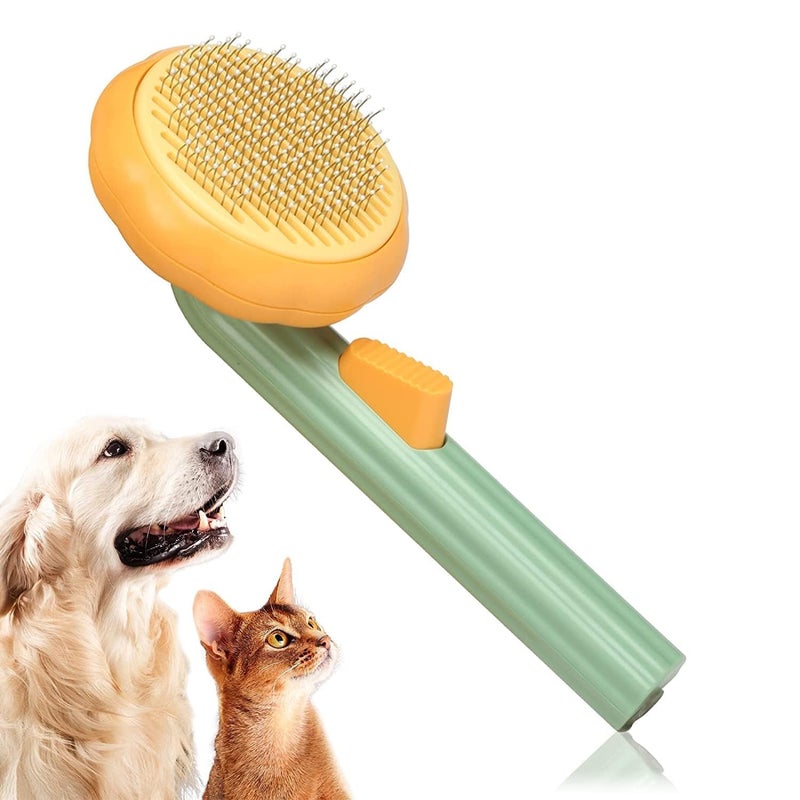 AMENDAS Self Cleaning Dog And Cat Comb- Pet Hair Remover Grooming Comb With Switch Deshedding Dog Brush To Gently Massage Pet Retriever Brush For Home - Image 2