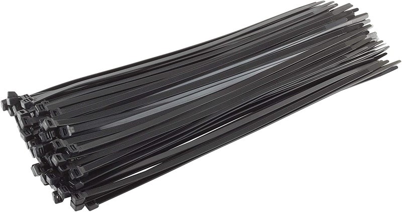 SCHOFIC Cable Zip Ties Heavy Duty 450 MM [Size 18 INCH], Ultra Strong Plastic [Polyamide] Wire Ties with 49 Pounds Tensile Strength, Nylon Tie Wraps with 4.8 MM Width (25, BLACK) - Image 2