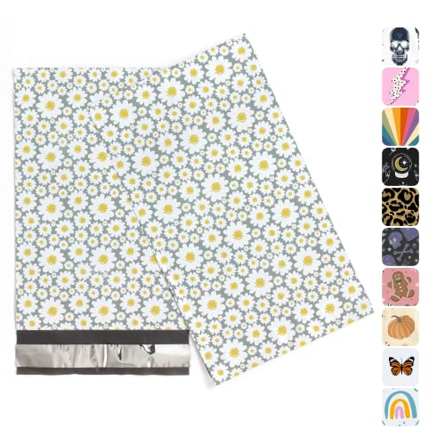 Package Mint 6x9 Poly Mailers – Floral Daisy – Waterproof, Tear-Resistant Shipping Bags with Adhesive Seal – 100 Pack – Package Mint - Image 1
