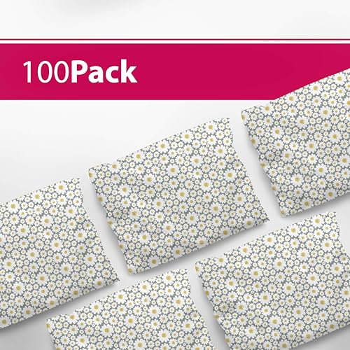 Package Mint 6x9 Poly Mailers – Floral Daisy – Waterproof, Tear-Resistant Shipping Bags with Adhesive Seal – 100 Pack – Package Mint - Image 2