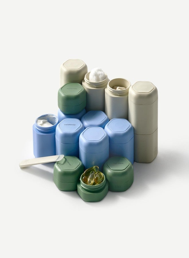 Cadence Extender - Adds Additional 1.43 fl oz - 3pk, Sand - Add On to Any Flex Magnetic Containers with Lids - TSA Approved, Leak Proof - Extension to Travel Bottles - Carry On Travel Essentials - Image 5