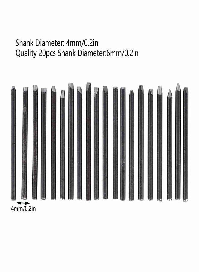 Zetiling Metal Stamping Kit, Metal Stamps, 0.2 in Shank Diameter Jewelry Anvil Chisel Punch Stamp Kit for Jewelry Processing Making Carving(20Pcs) - Image 5