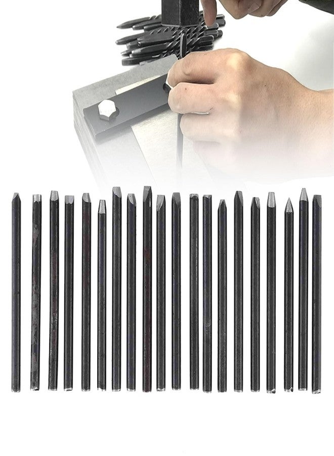 Zetiling Metal Stamping Kit, Metal Stamps, 0.2 in Shank Diameter Jewelry Anvil Chisel Punch Stamp Kit for Jewelry Processing Making Carving(20Pcs) - Image 1
