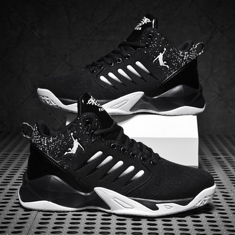 Basketball Shoes Men'S And Women'S Middle And Big Children'S Breathable Shock-Cushioning Practical Basketball Shoes Children'S Leather Four-Season Sports Non-Slip Sneakers - Image 4