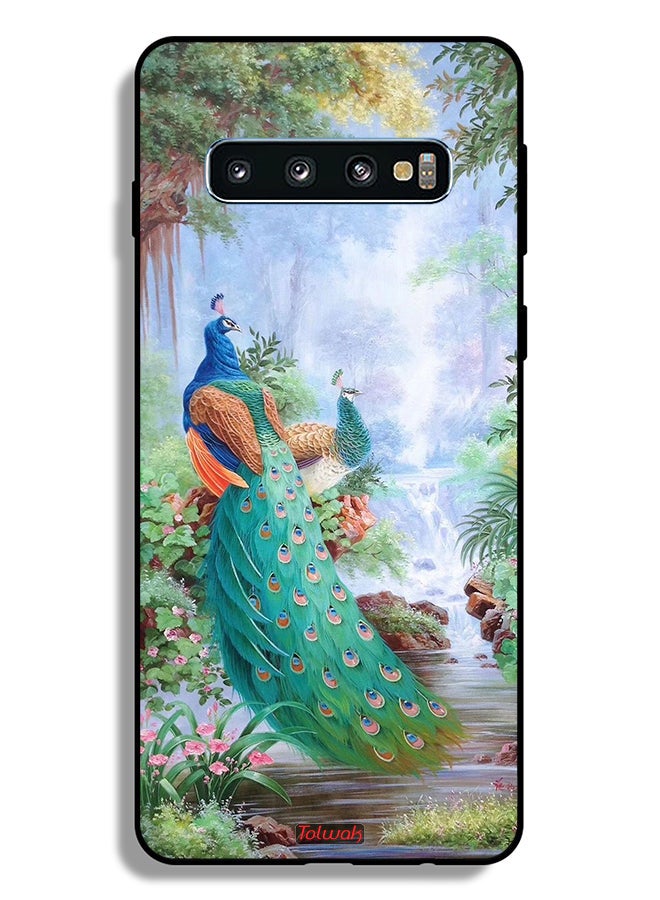 Tolwak Samsung Galaxy S10 Plus Protective Case Cover Peacocks - Image 2