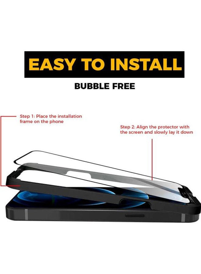 نيبمينينت عبوة من 4 لاصقات حماية نانو للشاشة وعدسة الكاميرا بلون غير لامع لهاتف أبل آيفون 12 شفاف/ أسود - Image 5