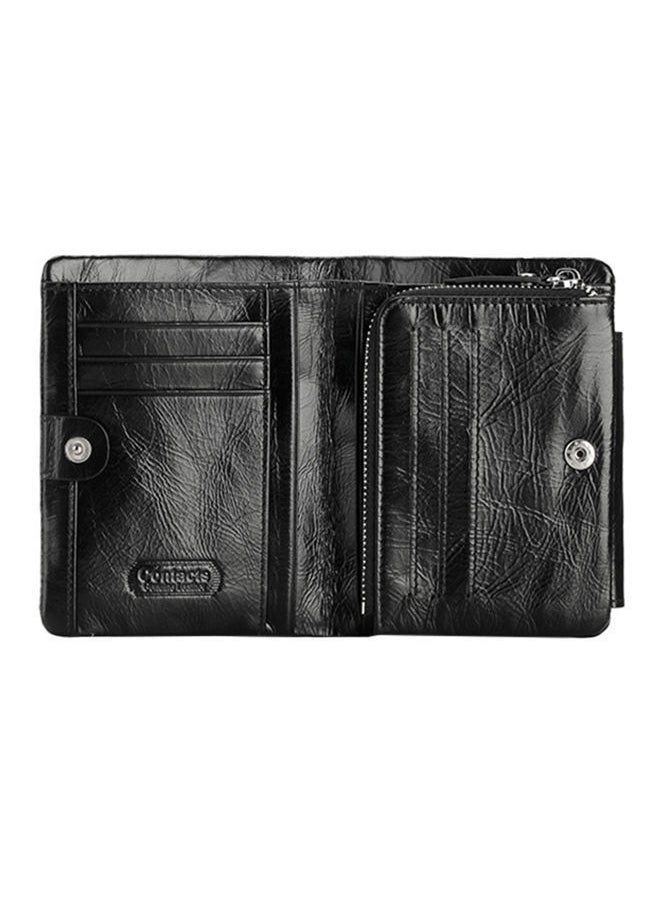 CONTACTS - Leather Trifold Wallet Black - Image 1