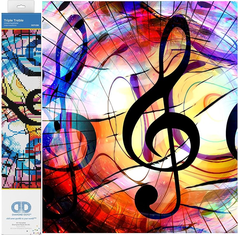 Diamond Dotz Painting Kit: Intermediate, DD7, Triple Treble, 40 x 27cm