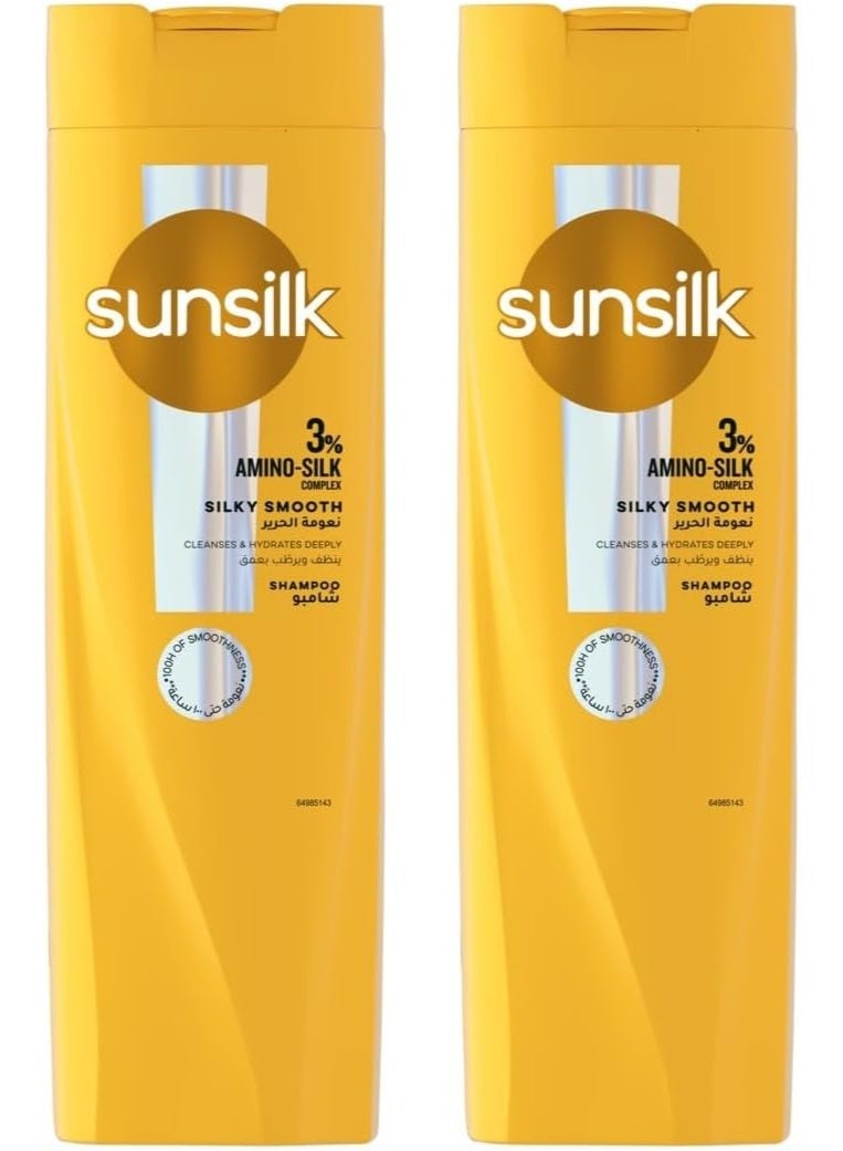 Sunsilk 3% Amino-Silk Silky Smooth Shampoo 350ml Pack Of 2 - Image 1