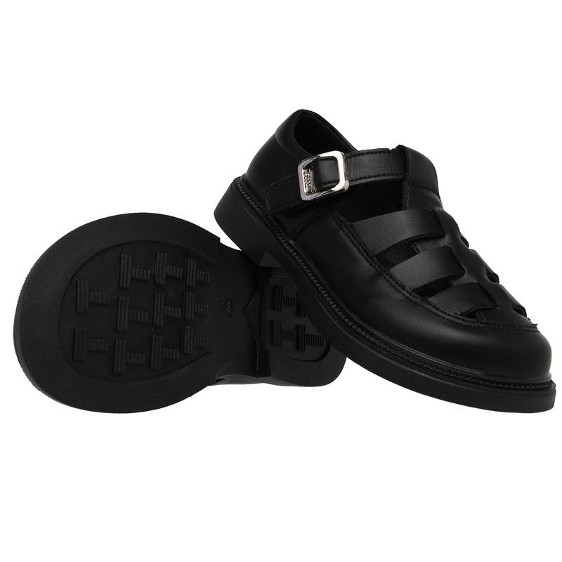 Lucky Kids Girls Summer Sandals,Closed Toe Leather Soft Rubber Flat Causal Summer Shoes for Toddler/Little kids/Big Kids - Image 5