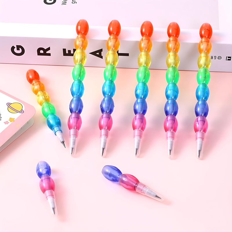 RADIANCE ™ Rainbow Brick-Style Non-Sharpening Pencils, Multicolour Stacking Design, 24 Count (Pack of 6) - Image 4