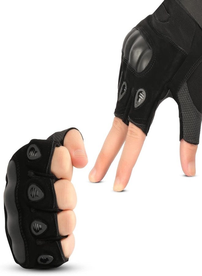GymWar Weight Lifting Gym Gloves - Rubber Padded Gloves for Men Women Workout | Weight Lifting Straps for Heavy Lifting Unisex (Free Size) (Black) - Image 1
