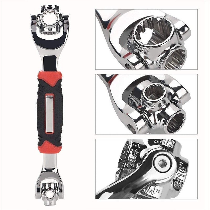 TERXA TERXA Multi Function Socket Wrench Tool With 360 Degree Rotating Head Wrench Works With Spline Bolts Magnetic Spanner Tool For HomeGarageVehicle Pack of 1Multicolor  - Image 2
