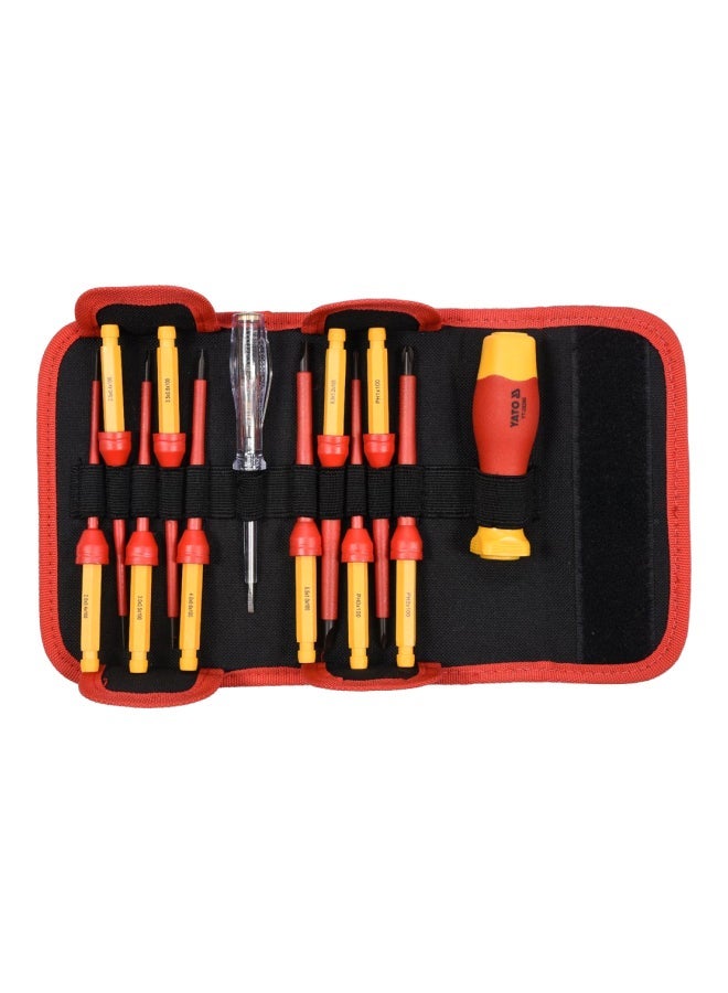 NIBEMINENT 12-Piece Screwdriver Set Yellow/Red/Black