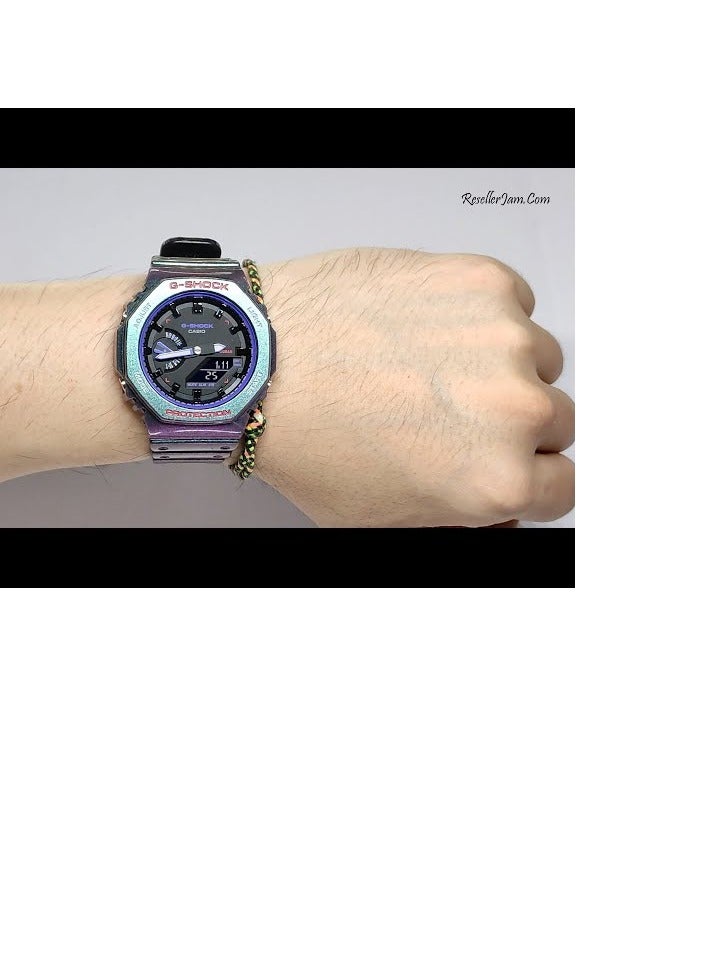كاسيو ساعة جي-شوك، أنالوج-رقمية، بسوار من الراتنج، GA-2100AH-6ADR - Image 3