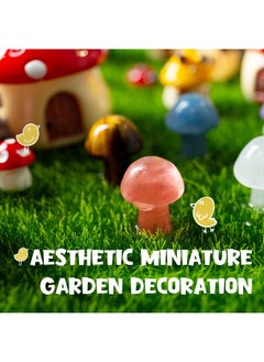 Yanxyad Yanxyad 10 pcs Crystal Mushroom Natural Healing Chakra Balancing Mini Stones Sculpture Hand Carved Agate Gemstones Mushroom Shape for Home Decor (10pcs)  - Image 5