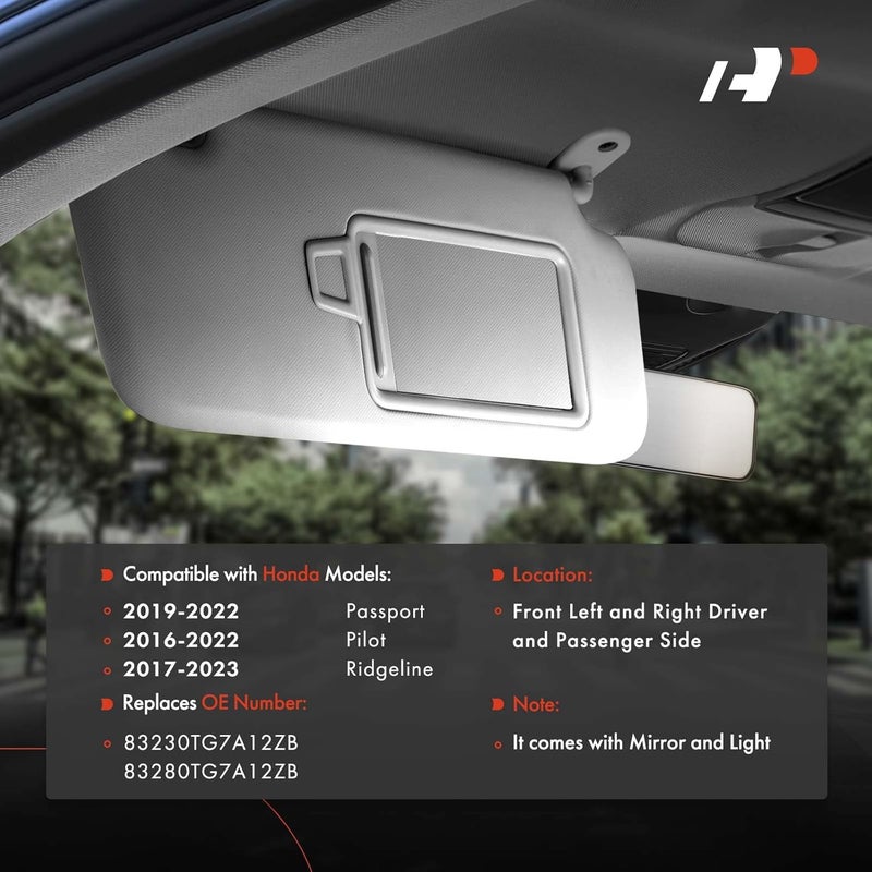 A-Premium Sun Visor Assembly for Honda Vehicles - Image 2