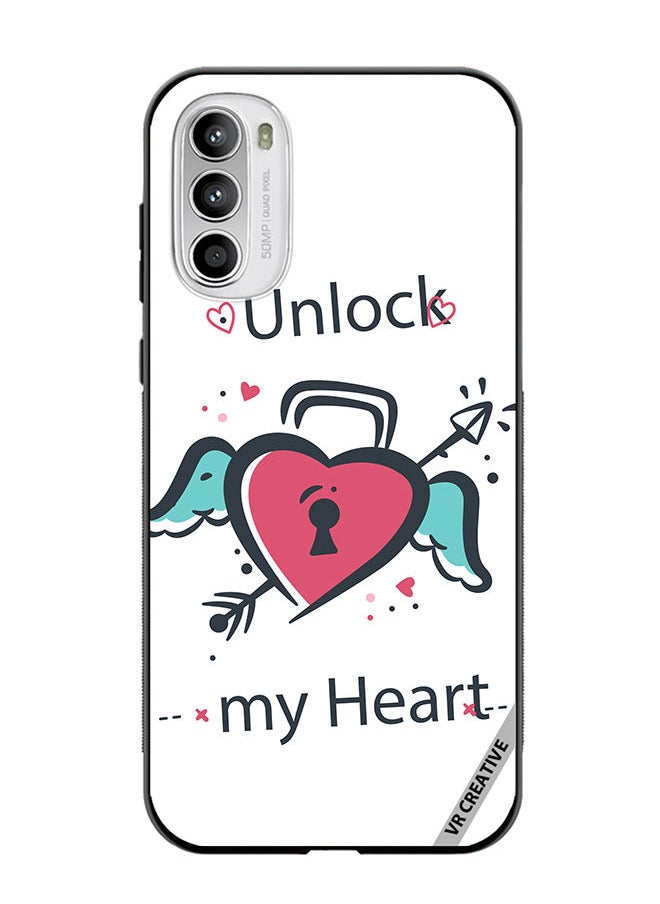 VR CREATIVE Protective Case Cover For Motorola Moto G82 Unlock My Heart Design Multicolour  - Image 1
