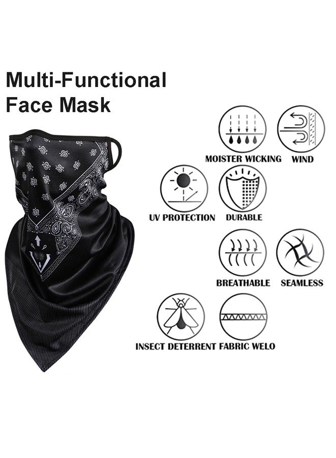 GUSGU 2PCS Neck Gaiter with Ear Loops UV Sun Protection Cooling Face Scarf Bandana For Men Balaclava Cover for Outdoors, Motorcycle, Biking - Image 2