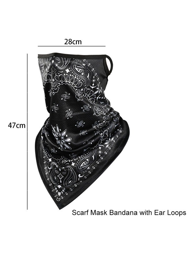 GUSGU 2PCS Neck Gaiter with Ear Loops UV Sun Protection Cooling Face Scarf Bandana For Men Balaclava Cover for Outdoors, Motorcycle, Biking - Image 3
