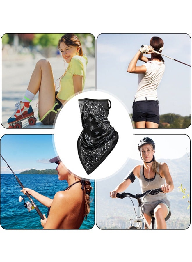 GUSGU 2PCS Neck Gaiter with Ear Loops UV Sun Protection Cooling Face Scarf Bandana For Men Balaclava Cover for Outdoors, Motorcycle, Biking - Image 5