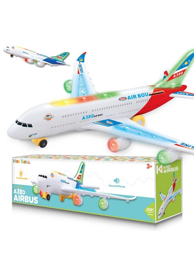 Kidsthrill Kidsthrill Airplane Toy with Bump & Go, Flashing Lights & Sounds - For Boys & Girls Age 3-12  - Image 1