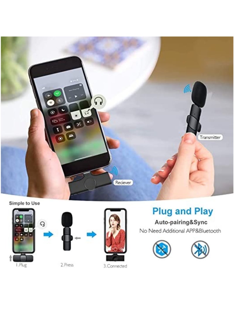 ELTRAZONE ميكروفون لافاليير لاسلكي لجهاز آيفون وآيباد ميني - ميكروفون ليوتيوب وفيسبوك لايف وتيك توك وفلوغ وزوم لتسجيل الفيديو - تقليل الضوضاء/لا حاجة لتطبيق أو بلوتوث - Image 3