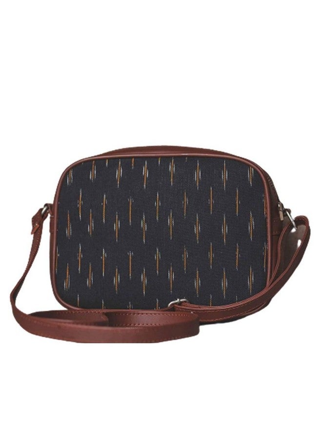 ZOUK Sling Bag | Crossbody Bags for Women | Women's Handbags | Stylish | Vegan Leather Evening Bag | Travel & Office Use | Purse and Wallet | Ikat GreRe Print - Image 1