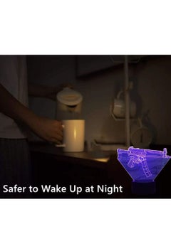 althiqahkey Cool Stuff for Your Room, 3D Night Light 7 Colors Changing, Table Desk Living Room Bedside Lamp, Birthday Kawaii Room Decor, RGB Led Night Light for Kids Boys Girls, Lamp USB Light Gun  - Image 3