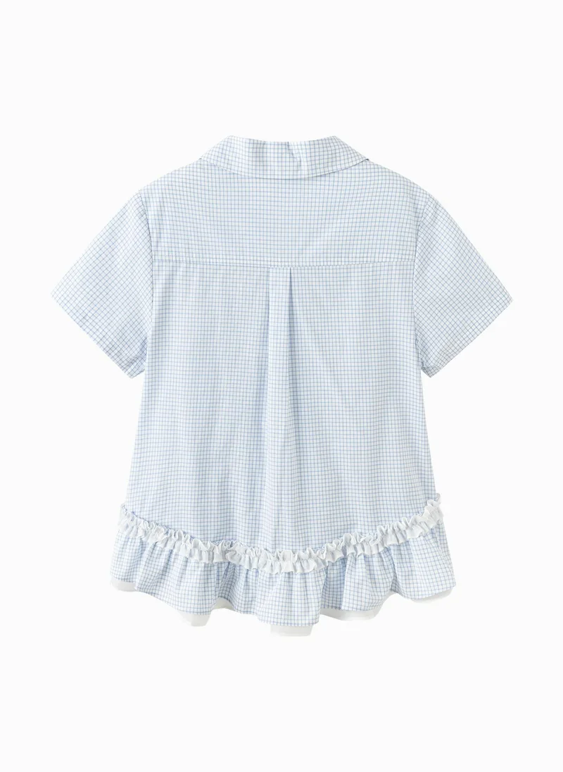 بالابالا Kids Girls Woven short-sleeved shirt