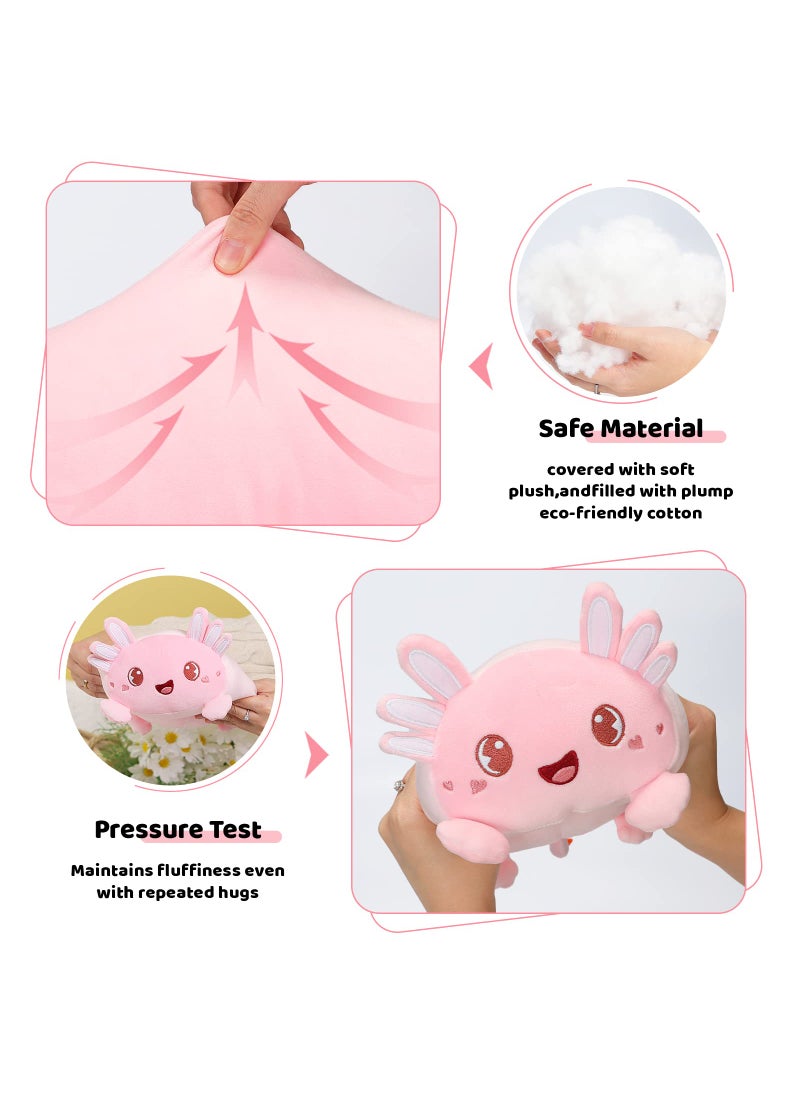 AIXINI AIXINI Cute Pink Axolotl Plush Pillow 8"" Luminous Salamander Axolotl Stuffed Animal  Soft Kawaii Plushies Hugging Plush Squishy Pillow Toy Gifts for Kids Bedding Sleeping  - Image 2