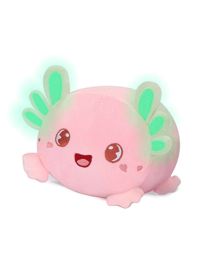 AIXINI AIXINI Cute Pink Axolotl Plush Pillow 8"" Luminous Salamander Axolotl Stuffed Animal  Soft Kawaii Plushies Hugging Plush Squishy Pillow Toy Gifts for Kids Bedding Sleeping  - Image 1