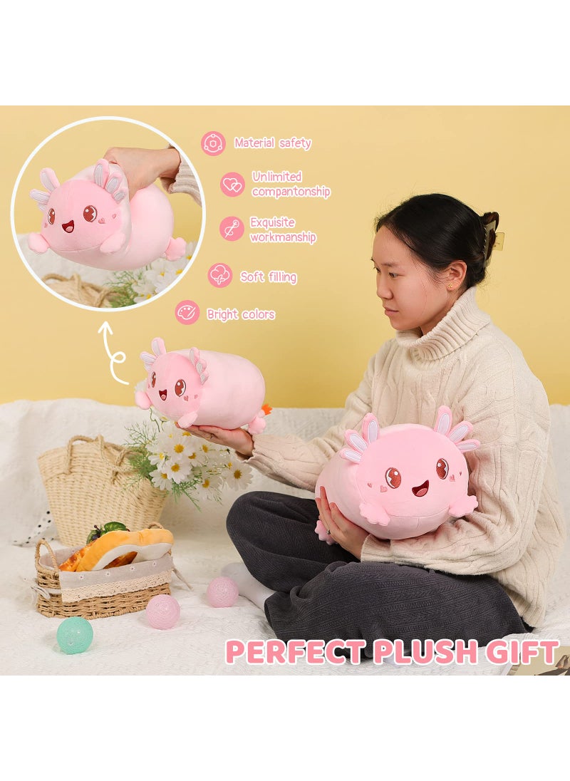AIXINI AIXINI Cute Pink Axolotl Plush Pillow 8"" Luminous Salamander Axolotl Stuffed Animal  Soft Kawaii Plushies Hugging Plush Squishy Pillow Toy Gifts for Kids Bedding Sleeping  - Image 4