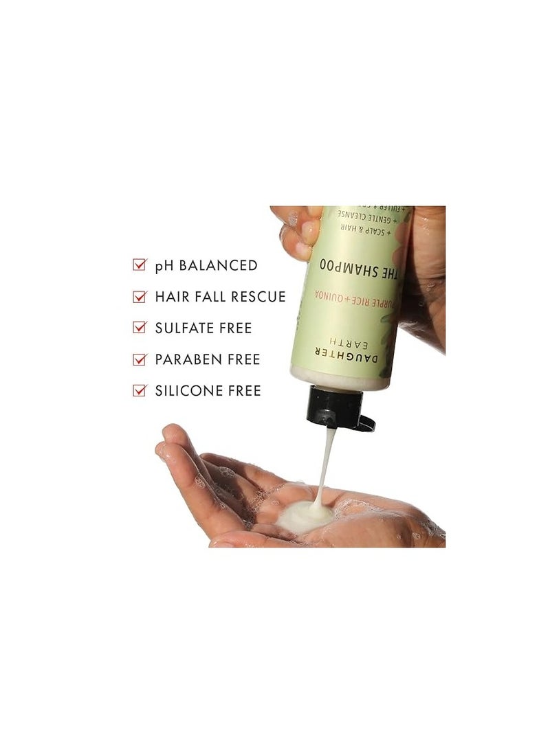 DAUGHTER EARTH DAUGHTER EARTH The Shampoo With Purple Rice Quinoa For Nourishment Hairfall Rescue With Dandruff Frizzy Hair  - Image 5