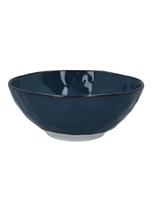 R2S Porcelain Elegant Design Dishwasher Safe Round Shape Serving Bowl Dark Blue 24.6 x 25 x 6.05 cm R2023#INTB