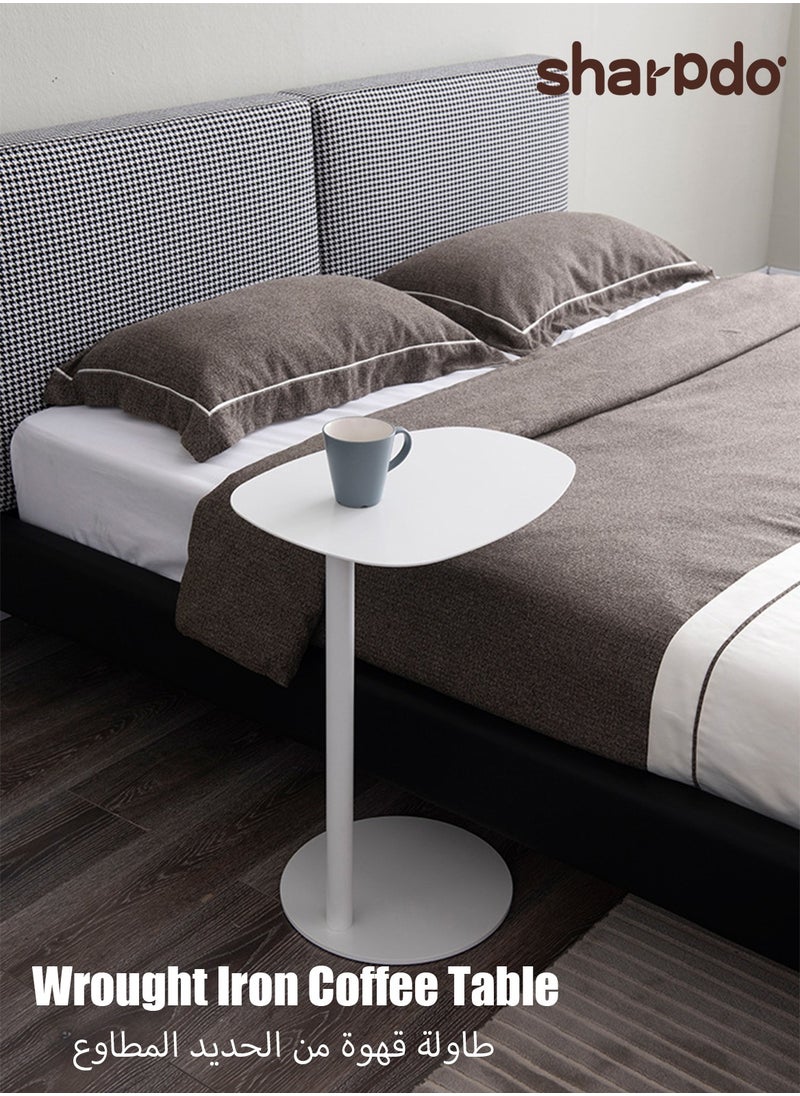 Sharpdo - Side Table,C Shaped Iron Coffee Table, End Table,Couch Table,for Living Room Bedside Bathroom Office Snack Coffee Tables, Easy Assembly - Image 1