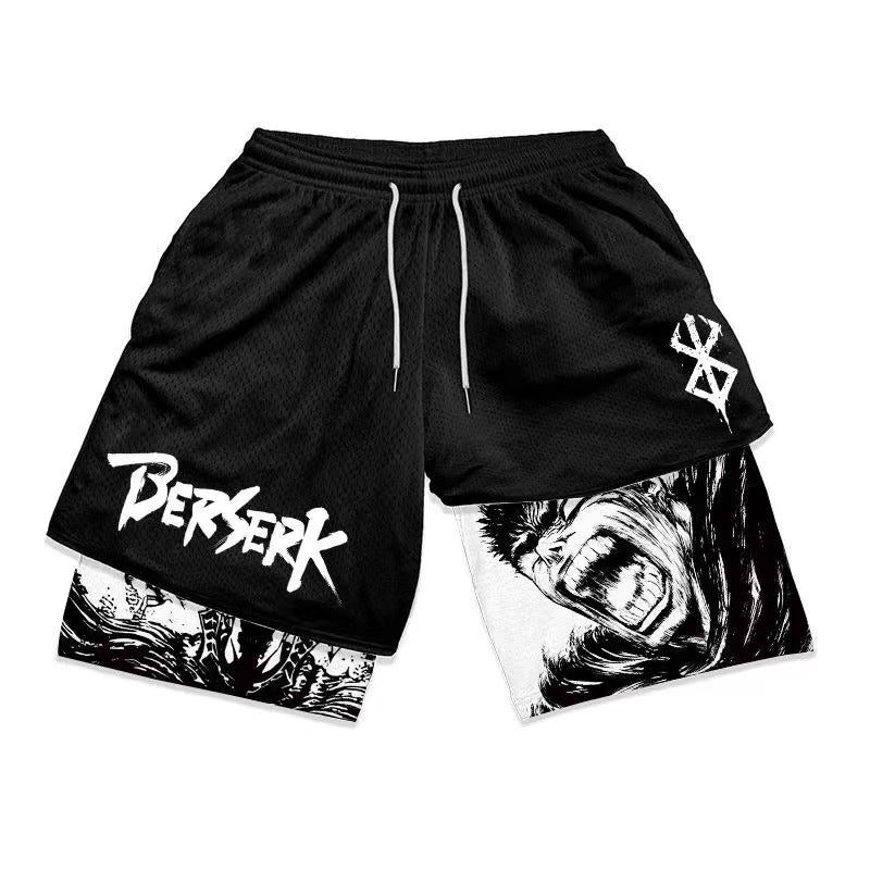 Huo Ying Series Shorts 3D Digital Printing Dragon Ball Double Layer Beach Pants E-Commerce Supply - Image 1